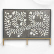 Flower Bone Inlay 2 Door Cabinet Dusk Iron Base 1