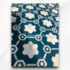 Flower Bone Inlay 1 Drawer 2 Door Bedside Table Teal Green 4