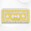 Flower Bone Inlaid 1 Drawer 2 Door Bedside Table Yellow 1