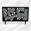Flower MOP Inlay 2 Door Cabinet Black 5