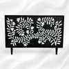 Flower MOP Inlay 2 Door Cabinet Black 5