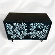 Flower MOP Inlay 2 Door Cabinet Black – Luxury Handicraft