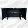 Flower MOP Inlay 2 Door Cabinet Black 4