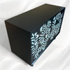 Flower MOP Inlay 2 Door Cabinet Black 3