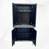 French Bone Inlay Bar Cabinet Black 3