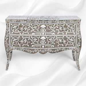 French Mother of Pearl Inlay Dresser Grey