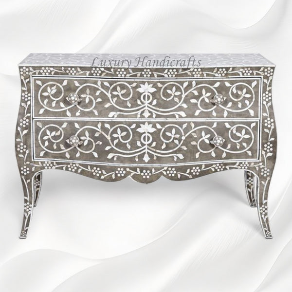 French Mother of Pearl Inlay Dresser Grey