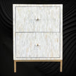 Full Bone Inlay 2 Drawer Bedside 1