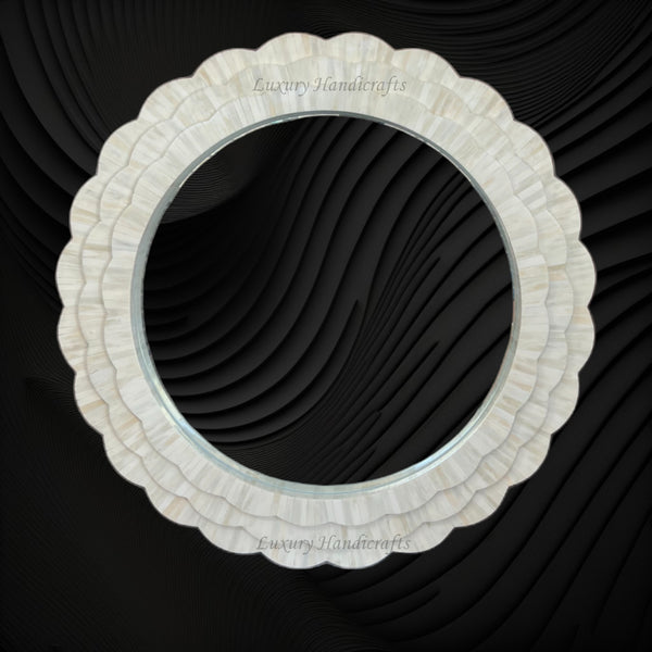 Full Bone Inlay Flower Mirror