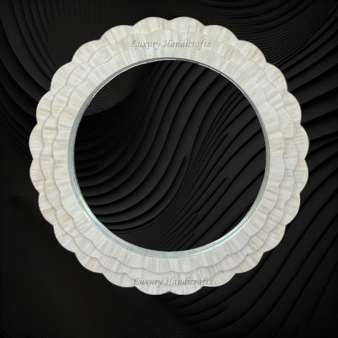 Full Bone Inlay Flower Mirror