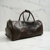 Full Grain Leather Duffel Bag Men's Leather Duffle Bag with Shoe Compartment