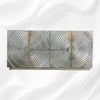 Silver Metal Embossed Fusion 4 Door Cabinet 6