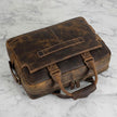 Genuine Full Grain 17 Inch Laptop Briefcase Bag Brown