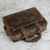 Genuine Full Grain 17 Inch Laptop Briefcase Bag Brown