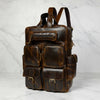 Genuine Premium Leather Multi Functional Hiking Backpack