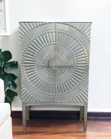 German Silver Fusion Bar Cabinet 1