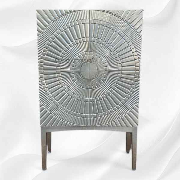 German Silver Fusion Bar Cabinet