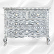 Grace Bone Inlay 4 Drawer Dresser Black Grey