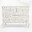 Grace Mother of Pearl Inlay 4 Drawer Dresser White