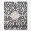 Grey Mother Of Pearl Inlay Floral 3 Drawer Console Table 2
