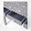 Grey Mother Of Pearl Inlay Floral 3 Drawer Console Table 1