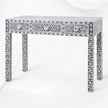 Grey Mother Of Pearl Inlay Floral 3 Drawer Console Table 4