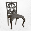 Handcarved Menagerie Rabbit Dining Chair Black Set of 2 4