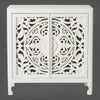 Handcarved Lombok Entryway Cabinet White 2