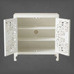 Handcarved Lombok Entryway Cabinet White 3