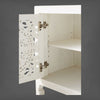 Handcarved Lombok Media Unit 2 Door White 4