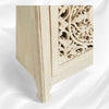Handcarved Lombok Media Unit 2 Door White Wash 4