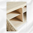 Handcarved Lombok Media Unit 2 Door White Wash 5