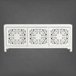 Handcarved Lombok Media Unit 3 Door White 5