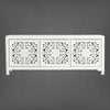 Handcarved Lombok Media Unit 3 Door White 5