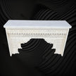 Ruby Handcarved Wooden Console White Distress Finish 2