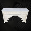 Ruby Handcarved Wooden Console White Distress Finish 2