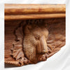 Handgeschnitzter Menagerie-Esstisch, Natur