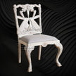 Handcarved Menagerie Rabbit Dining Chair White Set of 2 1