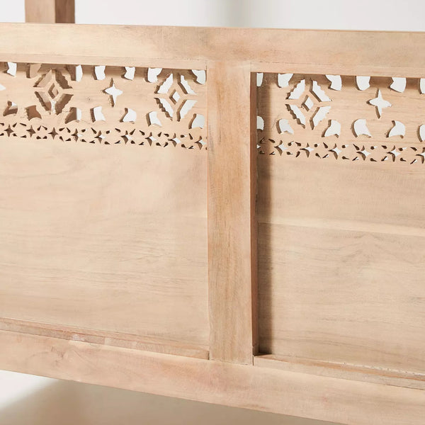 Handcarved Ezana Canopy Daybed Natural