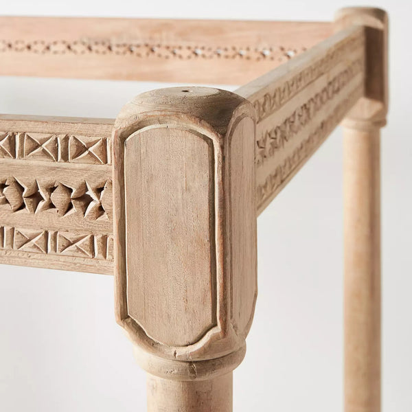 Handcarved Ezana Canopy Daybed Natural