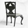 Handcarved Menagerie Owl Dining Chair Black Set of 2 6