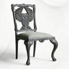 Handcarved Menagerie Owl Dining Chair Black Set of 2 5
