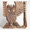 Handcarved Menagerie Owl Dining Chair Brown Set of 2 2