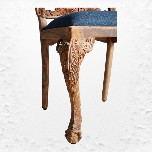 Handcarved Menagerie Woodpecker Dining Chair Brown Set of 2