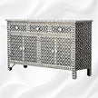 Handcrafted Arctic Bone Inlay Sideboard in Black 