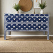 Hazel Bone Inlay 2 Drawer Sideboard Indigo Blue