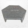 Hexagonal Stripe Bone Inlay Coffee Table Black 2