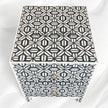 Hope Bone Inlay 2 Drawer Large Bedside Dark Grey 2