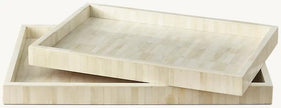 Full Bone Inlay Rectangle Tray Set