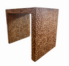 Agni Teakwood Bone Inlay Side Table Natural